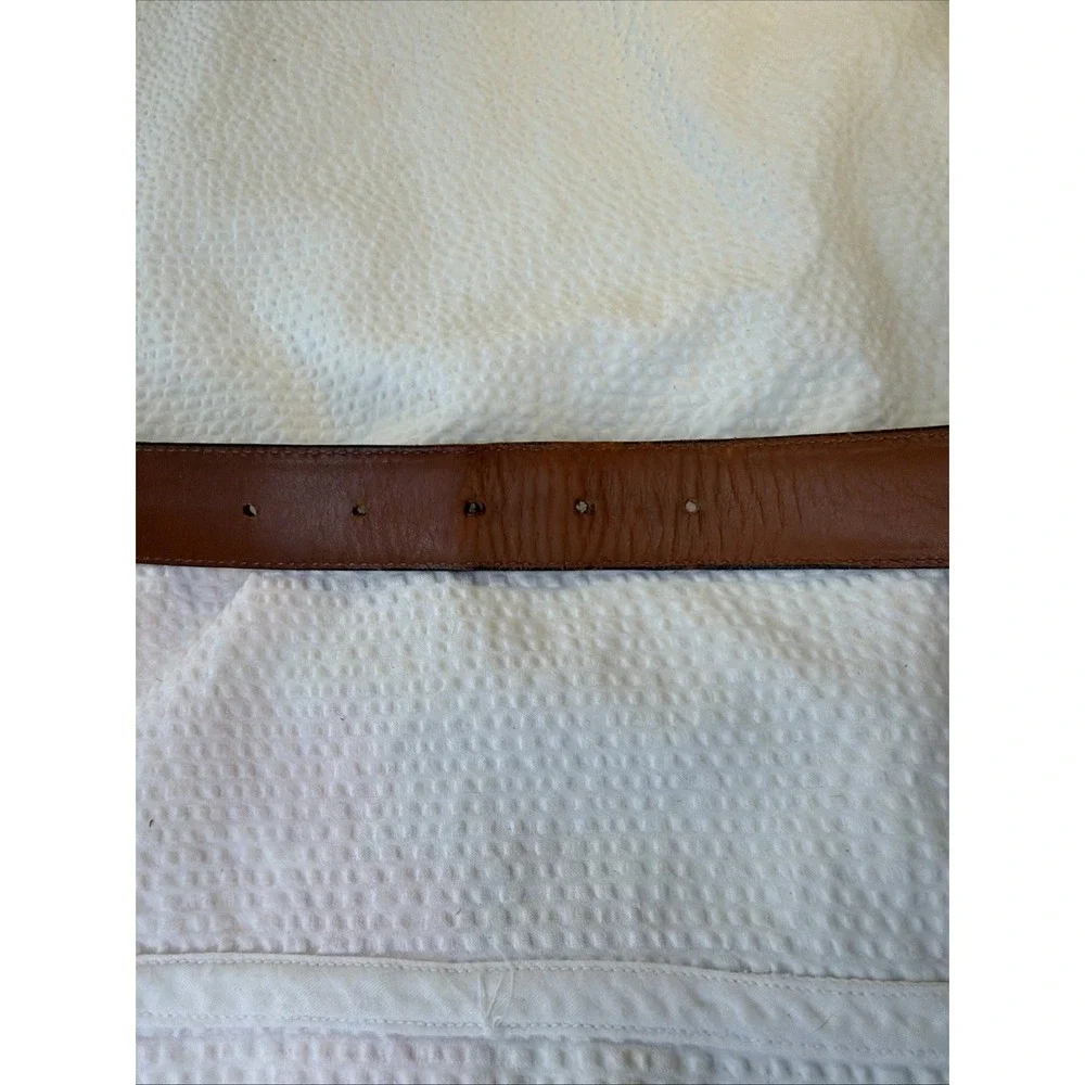 Dooney & Bourke Womens Black Leather Belt Brass Buckle 10001 Size 36 Made In USA